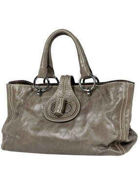 Prada Handbag Leather Gray